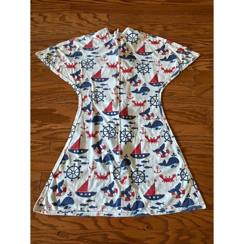 Medium Zipadee Zip Nautical Red & Blue Print